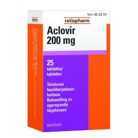 Kuva ACLOVIR 200 mg 25  tablettia