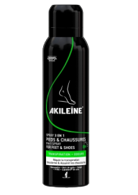 Kuva Akileine Black Spray 3-in-1 antiseptinen ja antibakteerinen spray jaloille 150 ml