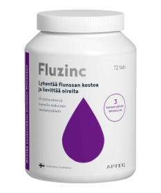 Kuva Apteq Fluzinc mustaherukka 72 tabl