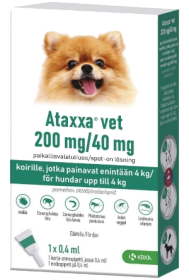 Kuva Ataxxa vet 200 mg / 40 mg 1 x 0.4 ml paikallisvaleluliuos