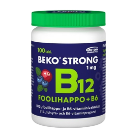 Kuva Beko Strong B12+fooli+B6 mustikka-karpalo 100 purutabl