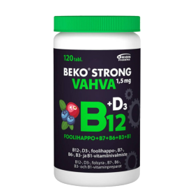 Kuva Beko Strong B12 VAHVA 1,5 mg mustikka-karpalo 120 purutabl