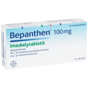 Kuva BEPANTHEN 100 mg 20 fol imeskelytabl