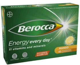 Kuva Berocca Energy Mango poretabletti 45 kpl