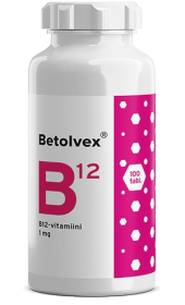 Kuva Betolvex 1 mg B12-vitamiini 100 tablettia