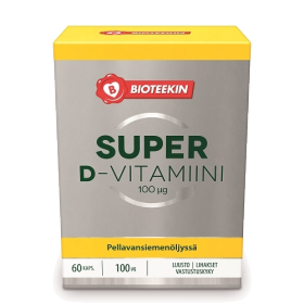 Kuva Bioteekki Super D-vitamiini 100 µg 60 kaps.