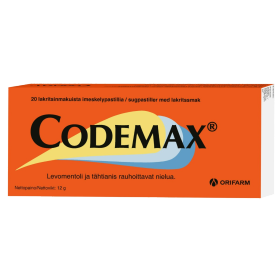 Kuva Codemax imeskeltävä pastilli 20 tabl