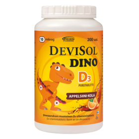 Kuva DeviSol Dino Appelsiini-Kola 10 mikrog 200 tabl.