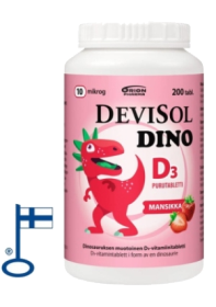 Kuva Devisol Dino Mansikka 10mg, 200 purutabl
