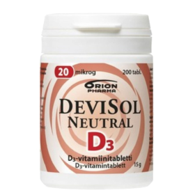 Kuva DeviSol Neutral 20 mcg 200 tabl.