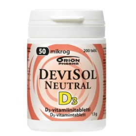 Kuva DeviSol Neutral 50 mikrog 200 tabl.