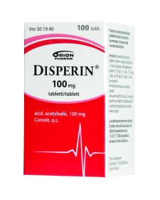 Kuva DISPERIN 100 mg 100 kpl tablettia