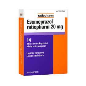 Kuva ESOMEPRAZOL RATIOPHARM 20 mg 14 fol enterokaps, kova