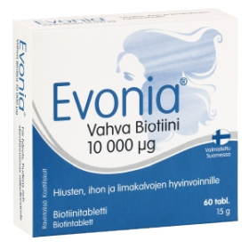 Kuva Evonia Vahva Biotiini 10 000 µg  60 tabl. 