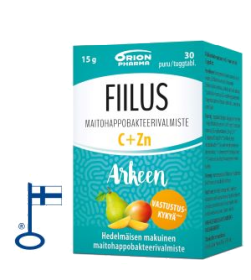 Kuva Fiilus arkeen C+Zn hedelmäinen 30 purutabl