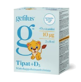 Kuva Gefilus Tipat+D3 maitohappobakteerivalmiste, 2 x 8 ml
