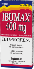 Kuva IBUMAX 400 mg 10 tablettia, kalvopääll
