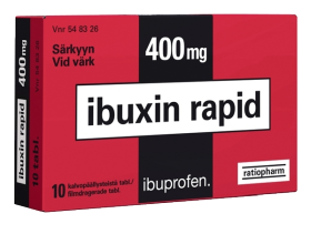 Kuva IBUXIN RAPID 400 mg 10  tablettia, kalvopääll