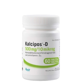 Kuva KALCIPOS-D 500 mg/10 mikrog 60 kpl tabl, kalvopääll