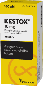 Kuva KESTOX 10 mg 100 tablettia, kalvopääll