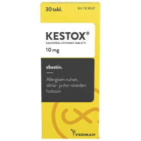 Kuva KESTOX 10 mg 30 fol tabl, kalvopääll