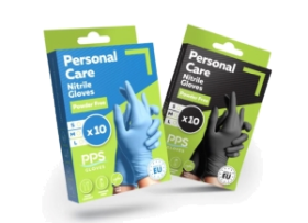 Kuva Lumomed Personal Care Nitriili käsine puuteriton musta koko M 10 kpl
