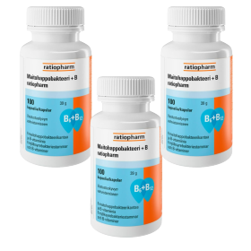 Kuva Ratiopharm Maitohappobakteeri + B 100 kapselia x 3 TRIPLAPAKKAUS