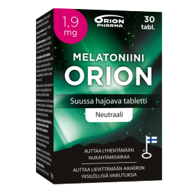 Kuva Melatoniini Orion 1,9 mg neutraali suussa hajoava 30 tabl.