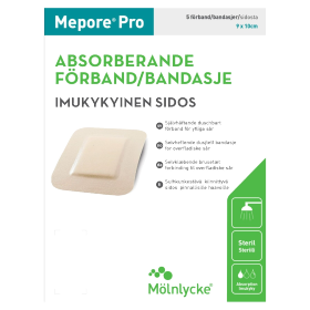 Kuva Mepore Pro 9x10cm haavasidos, suihkunkestävä 5kpl