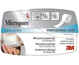 Kuva Micropore haavateippi valkoinen katkokela 2,5 cm x 9,14m