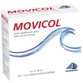Kuva MOVICOL 20 kpl jauhe oraaliliuosta varten, annospussi