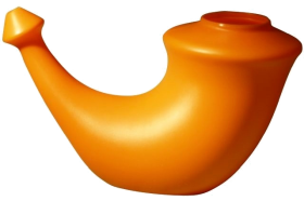 Kuva Nenänhuuhtelukannu Sarvikuono, oranssi, 1 kpl