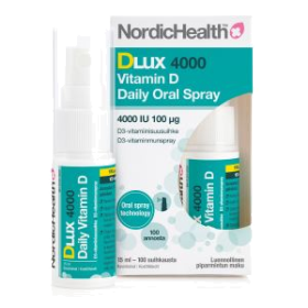 Kuva Nordic Health DLux 4000 D3 -suusuihke 100 mikrog 15 ml