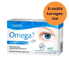 Kuva bertil's Omega7 Eye Kaksoistyrniöljy-, samettikukkauutekapseli silmille 60 kaps