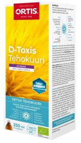Kuva Ortis D-Toxis Detox Tehokuuri Vadelma Luomu 250 ml