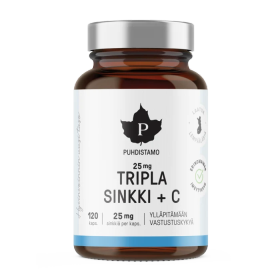 Kuva Puhdistamo Tripla Sinkki 25 mg + C, 120kaps