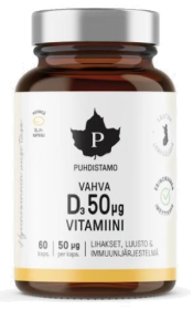 Kuva Puhdistamo Vahva D-vitamiini 50ug 60kaps