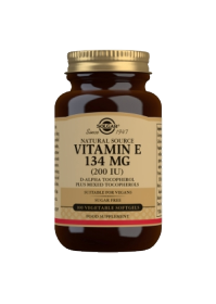 Kuva Solgar E-vitamiini 134 mg Mixed Vegetarian, 100 softgelkapseli
