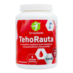 Kuva Terveyskaista TehoRauta 100 mg + C-vitamiini 100 kaps