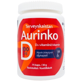 Kuva Terveyskaista Aurinko D 100 µg, 75 kaps