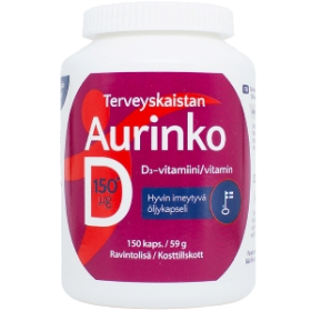 Kuva Terveyskaista Aurinko D 150 µg, 150 kaps