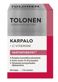 Kuva Tolonen Karpalo + C-vitamiini, 60 kaps.
