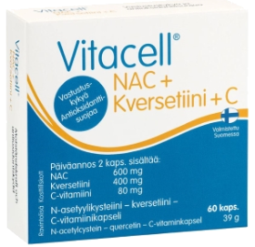 Kuva Vitacell NAC + Kversetiini + C 60 kaps.