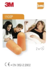 3M 1100 Korvatulpat vaahtomuovi, 2 paria