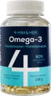 4Him&Her Omega-3 80% ravintolisä 120 kpl