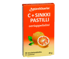 Apteekkarin C+ Sinkki veriappelsiini pastilli, 30 kpl