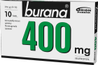 BURANA 400 mg 10 kpl tablettia, kalvopääll