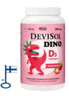 Devisol Dino Mansikka 10mg, 200 purutabl