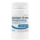 KALCIPOS-D MITE 500 mg/5 mikrog 120 kpl tabl, kalvopääll