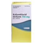 KALIUMKLORID ORIFARM 750 mg 250 kpl depottabl